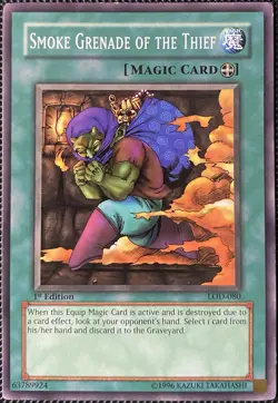 Smoke Grenade of the Thief LOD-080 Legacy of Darkness-1st Edition Yugioh Card - Image 1