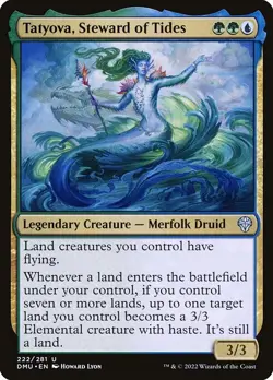 (3x FOIL) TATYOVA, STEWARD OF TIDES - Dominaria United - MTG Magic Card - Image 1