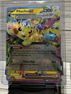 Pokemon Pikachu EX TCG Sv08: Surging Sparks Double Rare Holo Card 057/191 - Image 2