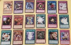 YU-GI-OH ! TRADING CARD LOT #1, 18 ASSORTED TRADING CARDS IN PERFECT CONDITION - Image 1