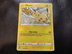 Pikachu 049/195 Holiday Calendar Stamped Snowflake Promo Pokemon Card LP - Image 1