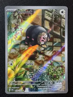 Pokemon TCG Lechonk Card Obsidian Flames Illustration Rare 209/197 NM Condition - Image 1