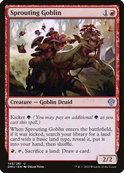 (2x FOIL) SPROUTING GOBLIN - Dominaria United - MTG Magic the Gathering Card - Image 1