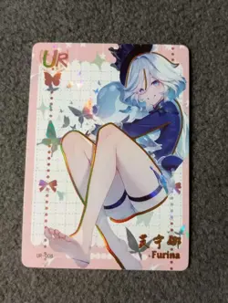 CCG WAIFU CARD SENPAI GODDESS HAVEN 6 UR-008 FURINA SEXY ANIME WAIFU CARD - Image 1