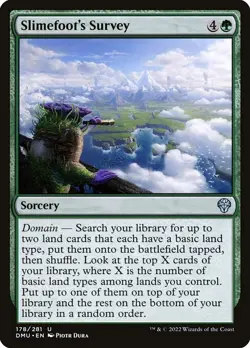 (2x FOIL) SLIMEFOOT'S SURVEY - Dominaria United - MTG Magic the Gathering Card - Image 1