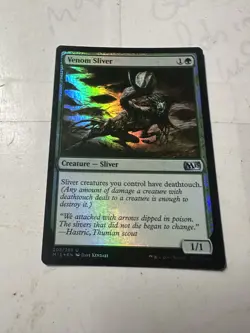 Near Mint, English - 1 x MTG Venom Sliver - Foil Magic 2015 - Image 1