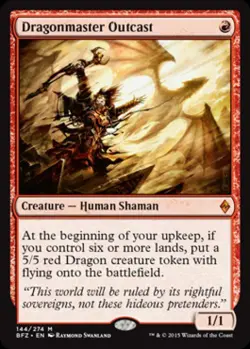 MTG English Dragonmaster Outcast NM Normal Battle for Zendikar - Image 1