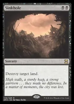 MTG English Sinkhole NM Normal Eternal Masters - Image 1