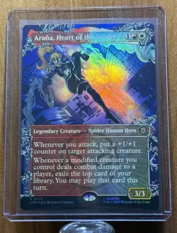 MTG ARANA , Heart Of The Spider ( BORDERLESS ) 0213 SPIDERMAN spm RARE - Image 1