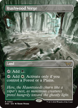 Hushwood Verge (BORDERLESS) #332 | NM | DSK Duskmourn Magic MTG - Image 1