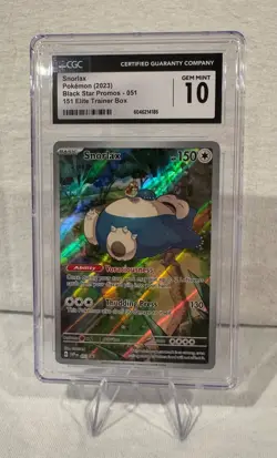 Snorlax Pokemon 2023 Black Star Promos 051 Elite Trainer Box CGC 10 GEM MINT - Image 1
