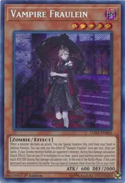 Yugioh! LP Vampire Fraulein - DASA-EN003 - Secret Rare - 1st Edition Lightly Pla - Image 1