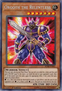 Yugioh! Orgoth the Relentless - BLRR-EN001 - Secret Rare - 1st Edition Near Mint - Image 1