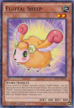 Yugioh! LP Fluffal Sheep - SP17-EN014 - Starfoil Rare - 1st Edition Lightly Play - Image 1