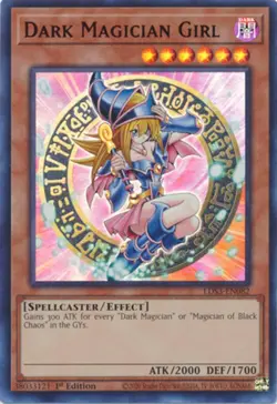 Yugioh! Dark Magician Girl (Red) - LDS3-EN082 - Ultra Rare - 1st Edition Near Mi - Image 1