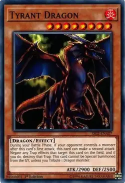 Yugioh! LP Tyrant Dragon - SS02-ENA07 - Common - 1st Edition Lightly Played, Eng - Image 1