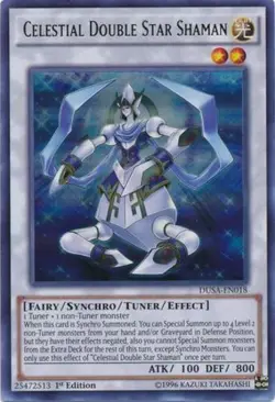 Yugioh! LP Celestial Double Star Shaman - DUSA-EN018 - Ultra Rare - 1st Edition - Image 1