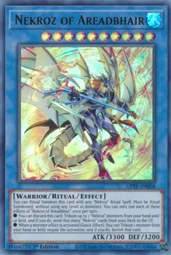 Yugioh! Nekroz of Areadbhair - GFTP-EN008 - Ultra Rare - 1st Edition Near Mint, - Image 1