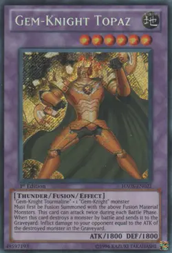 Yugioh! Gem-Knight Topaz - HA05-EN021 - Secret Rare - 1st Edition Near Mint, Eng - Image 1