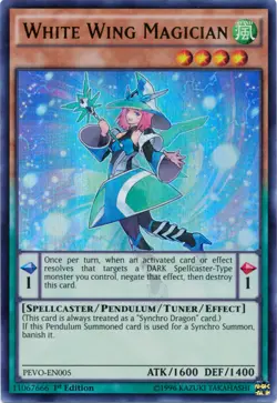 Yugioh! LP White Wing Magician - PEVO-EN005 - Ultra Rare - 1st Edition Lightly P - Image 1