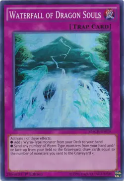 Yugioh! LP Waterfall of Dragon Souls - MACR-EN078 - Super Rare - 1st Edition Lig - Image 1