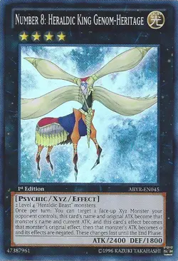 Yugioh! LP Number 8: Heraldic King Genom-Heritage - ABYR-EN045 - Super Rare - 1s - Image 1