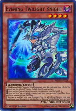 Yugioh! Evening Twilight Knight - MP16-EN124 - Super Rare - 1st Edition Near Min - Image 1