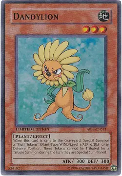 Yugioh! LP Dandylion - ABPF-ENSE1 - Super Rare - Limited Edition Lightly Played, - Image 1