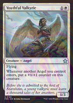 Foil Youthful Valkyrie - Foundations | MTG Card - Image 4