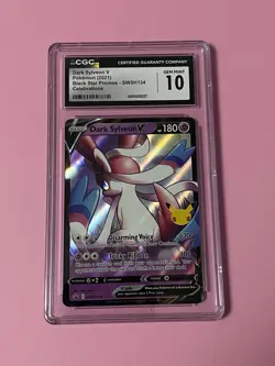 CGC 10 Dark Sylveon V SWSH134 Celebrations Black Star Promo Pokemon Card 2021 - Image 1