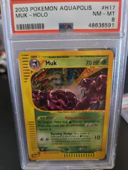 Pokemon 2003 Aquapolis Muk Holo Card H17/H32 PSA 9 - Image 1