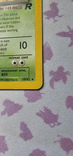 Pokemon Dark Arbok Card 19/82 Team Rocket W Stamp Promo, Near Mint - Image 4