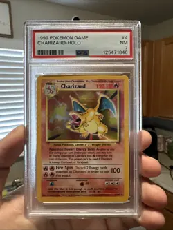 Pokemon TCG Charizard Base Set Holo Rare Card 4/102 Psa 7 - Image 1