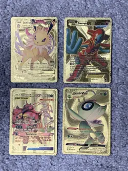Set of 31 Pokemon Charizard,Lapras,Zolteon+++ Gold Foil Fan Art Display Cards LP - Image 4
