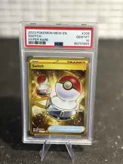 Pokemon Switch 206/165 Hyper Rare Scarlet Violet 151 - PSA 10 GOLD GEM MINT Card - Image 1