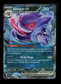 Gengar ex 104/162 Temporal Forces 2024 Holo Rare Pokemon Card TCG - Image 1