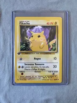Pokemon Pikachu Base Set First Edition French Card 58/102 - Image 1