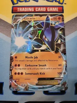 Pokemon Lucario EX Holo Card 54/111 XY-Furious Fists Series - Image 1