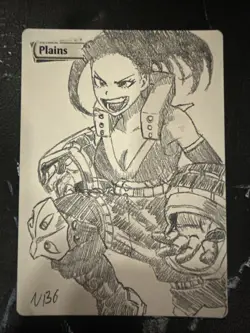 Mtg Altered Art Anime Hand Drawn Yaoyorozu MHA - Image 1