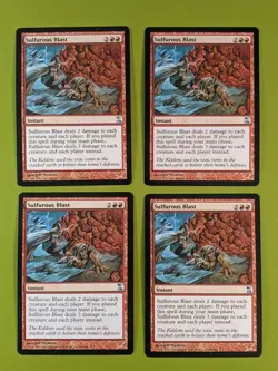 Sulfurous Blast x4 Time Spiral 4x Playset Magic the Gathering MTG - Image 1