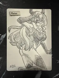 Mtg Altered Art Anime Hand Drawn Takeyama MHA - Image 1