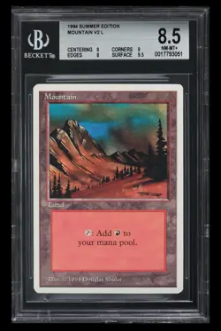 Summer Magic Mountain V2 BGS 8.5 NM-MT+ Vintage Magic Rarer Than Alpha - Image 1
