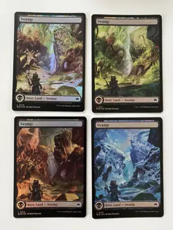 MTG BLB Swamp #0270-0273 (Qty: 4) *FOIL* FOUR SEASONS Bloomburrow MT/NM Cmb Ship - Image 1