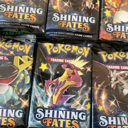 Lot of 6 Pokemon TCG Shining Fates Booster Packs - NEW/SEALED - Image 3