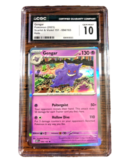 Gengar Holo Rare #094 - CGC GEM MINT 10 - 2023 Scarlet & Violet 151 - Pokemon - Image 1