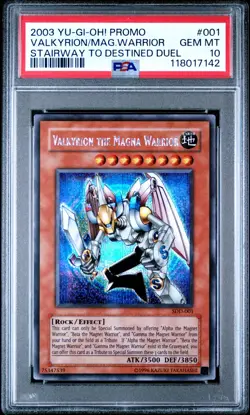 2003 YU-GI-OH! PROMO 001 VALKYRION THE MAGNA WARRIOR PSA 10 - Image 3
