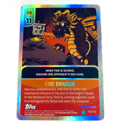 2009 Topps Disney Club Penguin Card - Jitsu 74/110 Fire Dragon Power Foil LP - Image 1