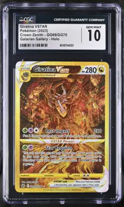 Giratina VSTAR GG69/GG70 CGC 10 GEM MINT Crown Zenith Graded Pokemon Card - Image 1