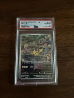 Pokemon Pikachu TCG Illustration Rare Card 173/165 Scarlet & Violet 151 PSA 10 - Image 1