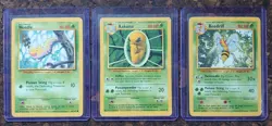 Beedrill 17/102 Non Holo Rare, Base Set Unlimited Pokemon Card + Kakuna + Weedle - Image 1